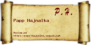 Papp Hajnalka névjegykártya