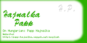 hajnalka papp business card